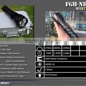 Rechargeable 18650 Battery 35W Xenon Led Flashlight thumbnail-3