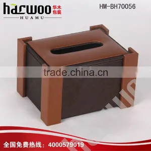 Leather Tissue Box,leather Tissue Paper Box,PU Leather Cover MDF Paper Box thumbnail-2
