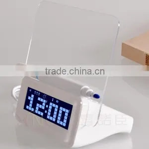 Novel Smart Night Light Clock With Memo Board With USB HUB thumbnail-3