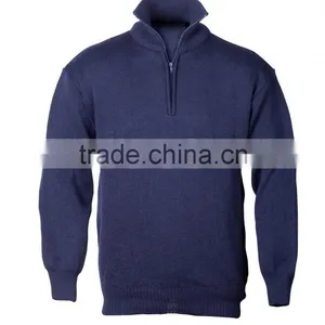 Virgin Wool Polo Sweater With Half Zip thumbnail-1