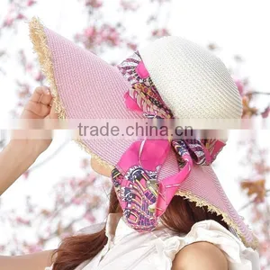 Wholesale Fashion Custom Natural Straw Hat Handmade Natural StrawHats for Lady thumbnail-3