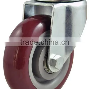 PU Red Caster Wheel Medium Caster thumbnail-1