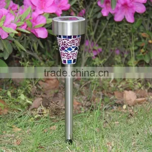 Solar Powered Fiesta Mosaic Garden Landscape Yard Lawn Solar Outdoor Light thumbnail-1