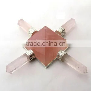 Rose Quartz Big Pyramid Energy Generator thumbnail-1