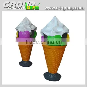 Ice Cream Shop Decoration/ Fibreglass Ice Cream Trash Can Decoration Advertising/Ice Cream Shop Decoration thumbnail-1