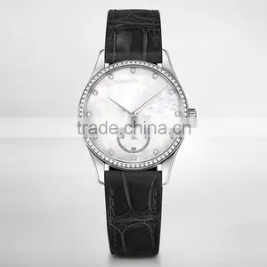 Ladies Fashion Stainless Steel and Leather Belt Watch thumbnail-4