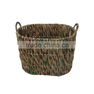 Round Water Hyacinth Baskets With Handles, Storage Water Hyacinth Baskets, Laundry Baskets, Natural Material With Good Price thumbnail-6