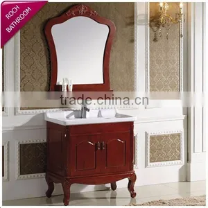 ROCH 119 Hot Sale Classic Oak Wood Cabinet Bathroom Hotel Bathroom Mirrors thumbnail-1