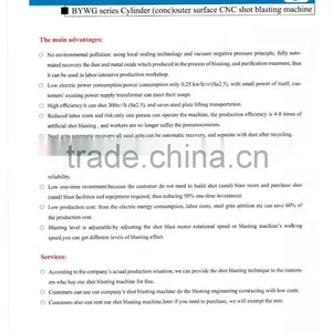BYWG Series Cylinder(cone) Outer Surface Shot Blasting Machine/Nuclear Power Industry thumbnail-4