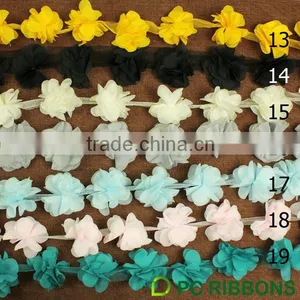2015 New Design 6petals Chiffon Flying Flower Trims Ribbon thumbnail-3