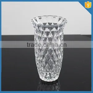 Home Goods Decoration Diamond Design Crystal Glass Cylinder Vases thumbnail-3
