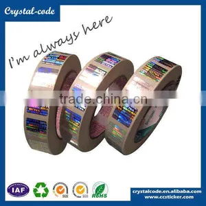 Multi-color Tamper Evident Printable Anti-fake Heat Sensitive Hologram Label thumbnail-1