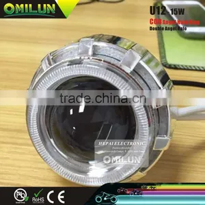 Wholesale U12 12-80V 15W LED Motorcycle Headlight With COB Angel Halo Ring thumbnail-1