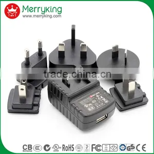 High Speed ac dc 5v 1a Australia Usb Charger Adapter With SAA Certification thumbnail-6