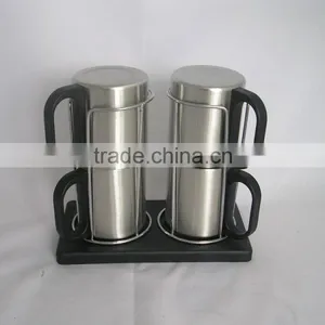 Four Piece 220ml Cup Set Eco-friendly FDA LFGB Double Layer Stainless Steel Coffee Mug Cup Tumbler thumbnail-1