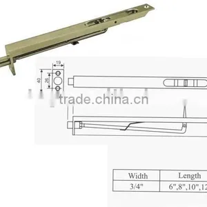 Solid Brass Flush Bolt, Available in Various Sizes thumbnail-1