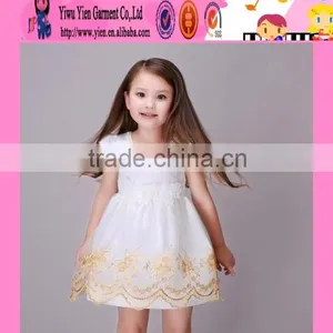 Europe New Arrived Girls Party Dresses Children Summer Embroidered Sweet Girl Children Party Dresses thumbnail-1