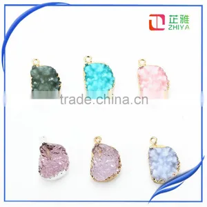 2016 Cheap Wholesale Agate Druzy Stones Pendant Jewelry thumbnail-6