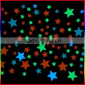 Green/blue/orange Light Glow in the Dark Star Stickers thumbnail-2