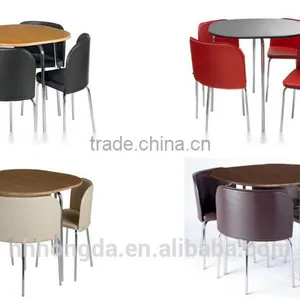 Hot Selling Iron Frame MDF Top Dining Table thumbnail-3