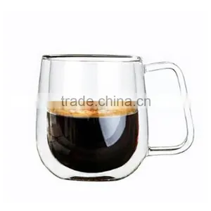 LOGO Custom Glassware Manufacturer Borosilicate Glass Tea Cup Double Wall Glass Cup thumbnail-1