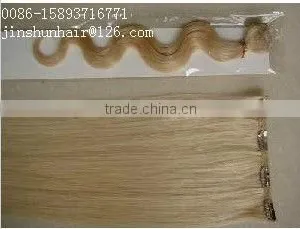 Dark Brown Human Clip Hair Weft - Double Drawn Human Hair thumbnail-1