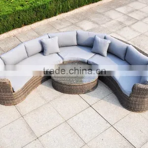 Best Choice Products Wicker Rattan Sofa Set Grey Cushion thumbnail-1