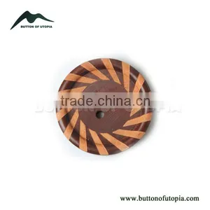Wooden Buttons 2 Holes Laser Patterned Buttons Fit Sewing Crafting Scrapbooking thumbnail-1