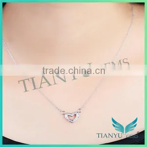 Wholesale Fashion Moissanite Diamond Pendants Charms 925 Sterling Silver Necklace thumbnail-3