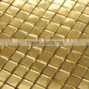 High Quality 24 K Real Gold Glass Mosaic JYHD01 Glass Mosaic Tiles for Wall thumbnail-1