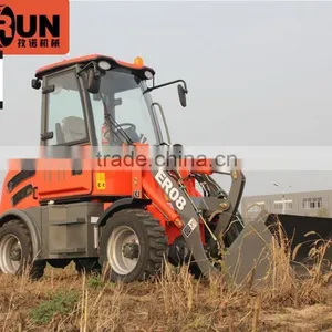 Everun ER08 CE Hydraulic Small Wheel Loader for Sale With Snow Blade and Overseas Service thumbnail-1