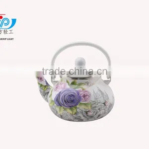 The Fashion Melon Shape 2.5L Enamel Kettle With Wooden/metal Knob thumbnail-1