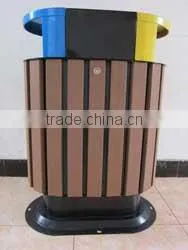2016 FACTORY PRICE !! Stainless Steel Wood Park Outdoor Dustbin thumbnail-4
