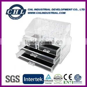 Acrylic Cosmetic Storage Display Boxes, Wholesales Cosmetic Organizer With Drawers,hot Sales Acrylic Makeup Organizer thumbnail-1