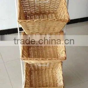Cheap Wicker Magzine Display Rack Basket thumbnail-1