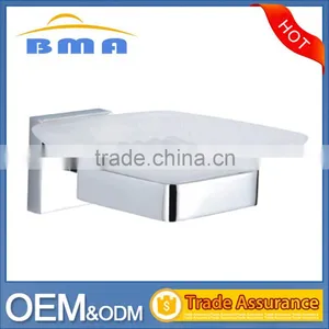 Modern Wall Mount Stainless Steel 304 Double Glass Bathroom Soap Dish thumbnail-1