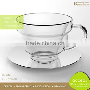 Unbreakable Coffee Mug Borosilicate Double Wall Glass Cup thumbnail-1