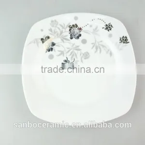 Hotsale Decorated White Porcelain Plate for Restaurant in Stock With Cheap Price thumbnail-1