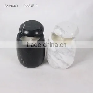 Classic Home Decoration Carrara White Marble Candle Jars With Soy Wax thumbnail-2