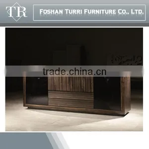 Modern Home Funiture Dining Room Wooden Sideboard With Marble Top thumbnail-2