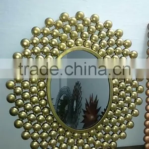 Gold Plated Antique Wall Mirror thumbnail-1