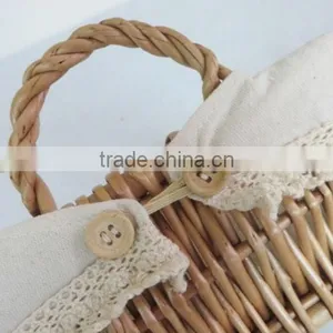 Wholesale China Cheap Fancy Wicker Woven Empty Fabric Gift Storage Basket thumbnail-3