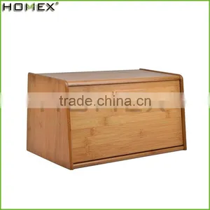 Custom Health Bamboo Bread Bin With Lid/Homex_Factory thumbnail-1