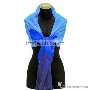 Brocade Silk Scarf, Multi-color, 100% Handicraft in Vietnam thumbnail-2