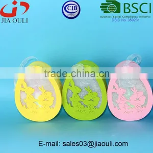BSCI Audit Factory New Design Easter Decorations With LED Light Non-woven Hanging Eggs Decorations thumbnail-1