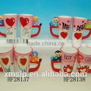 Ceramic Red Heart Shape Mug thumbnail-1