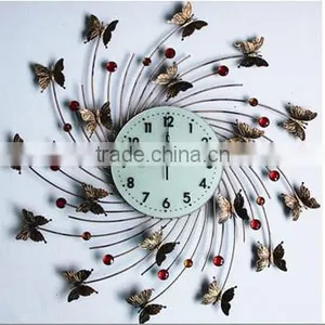 Butterfly Metal Wall Digital Clock thumbnail-1