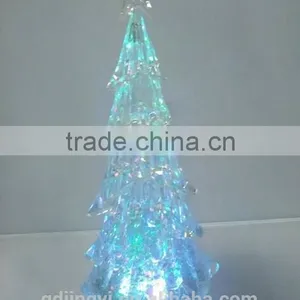 14.8inch New Acrylic Product Transparent LED Lighted Christmas Tree for Christmas Decoration thumbnail-1