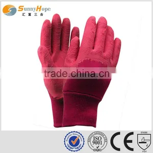 SUNNYHOPE Top Quality Colored Interlock Latex Gardening Gloves thumbnail-1
