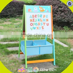 2017 Wholesale Kids Wooden Chalkboard Easel Portable Children Wooden Chalkboard Easel Best Wooden Chalkboard Easel W12B102 thumbnail-1